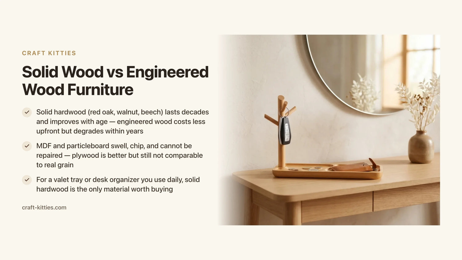 Solid Wood vs Engineered Wood Furniture: A Buyer's Honest Comparison — Craft Kitties