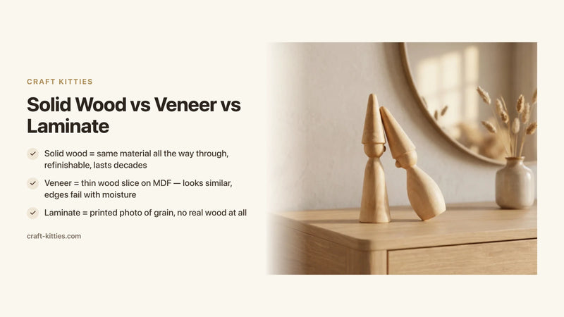 Solid Wood vs Veneer vs Laminate: The Full Breakdown for Smart Buyers — Craft Kitties