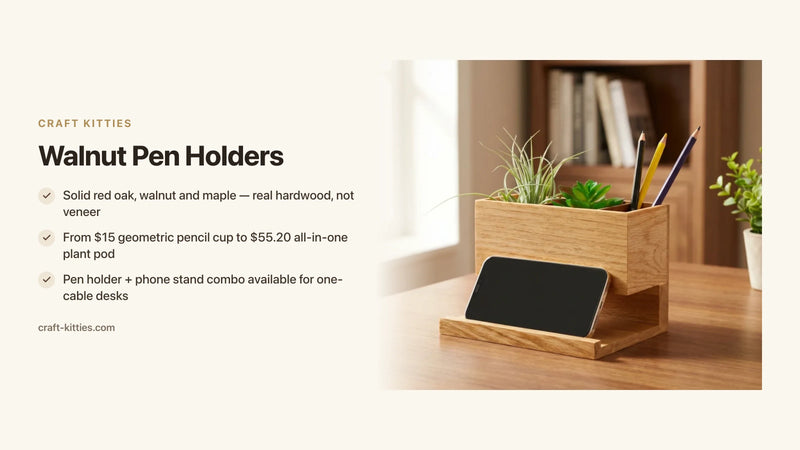 Walnut Pen Holders: Rich Grain, Lasting Style on Any Desk — Craft Kitties