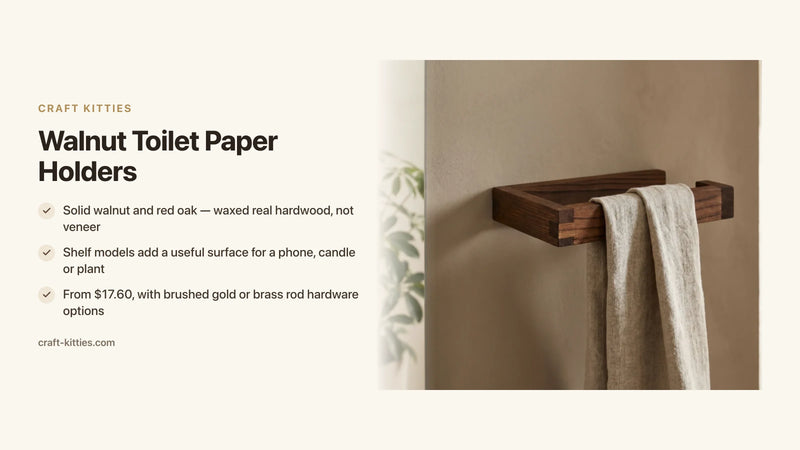 Walnut Toilet Paper Holders: Why Dark Wood Elevates Any Bath — Craft Kitties