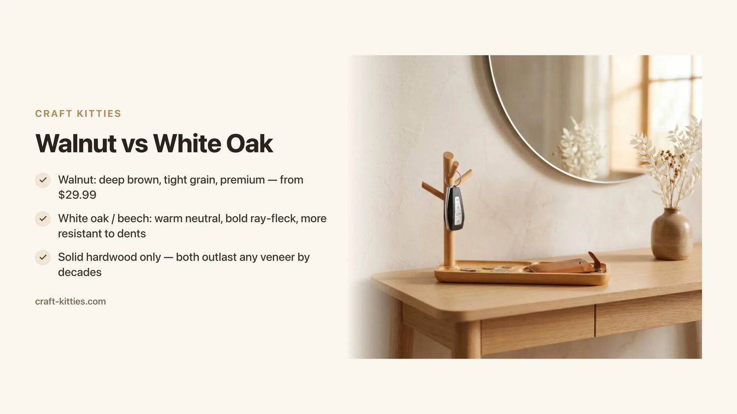 Walnut vs White Oak: The Real Differences for Home Decor Buyers — Craft Kitties