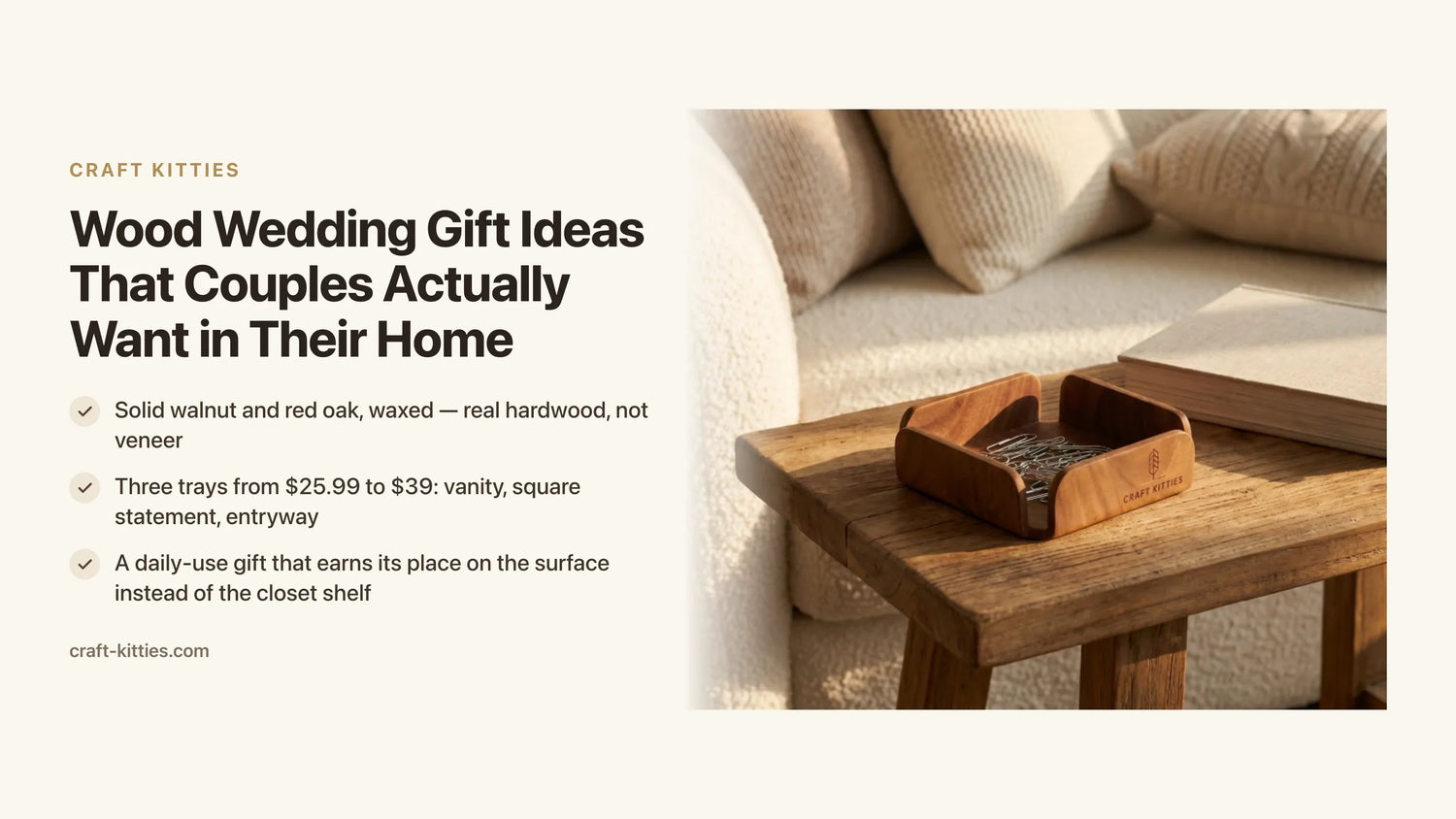 Wood Wedding Gift Ideas That Couples Actually Want in Their Home — Craft Kitties