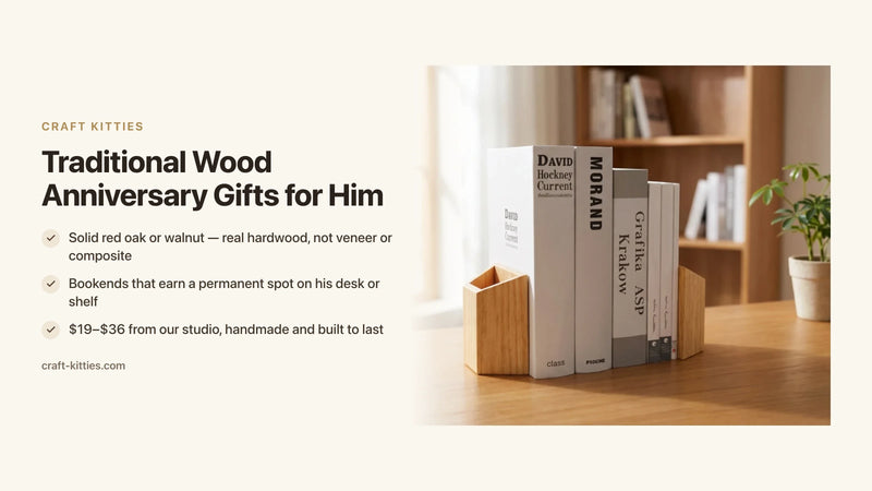 Traditional Wood Anniversary Gifts for Him: What the 5th Year Really Means — Craft Kitties