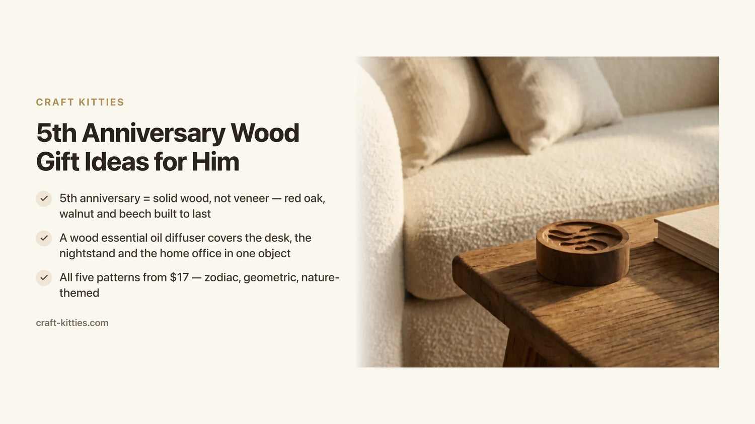 5th Anniversary Wood Gift Ideas for Him: Meaningful, Not Cheesy — Craft Kitties