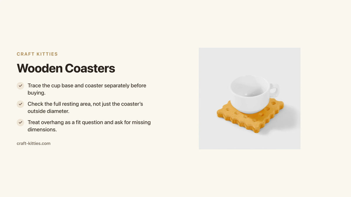 Wooden Coasters: Diameter, Base and Storage Fit — Craft Kitties