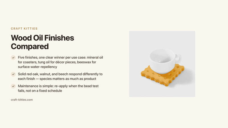 Wood Oil Finishes Compared: Tung, Linseed, Danish, Mineral, and Beeswax — Craft Kitties