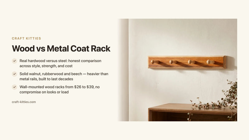 Wood vs Metal Coat Rack: Style, Strength, and Which Fits Your Entryway — Craft Kitties
