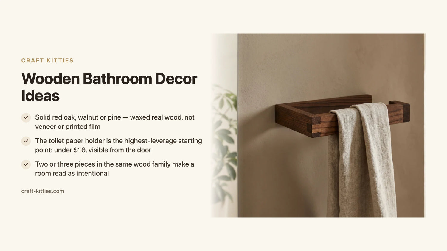 Wooden Bathroom Decor Ideas: How Solid Wood Transforms Your Space — Craft Kitties