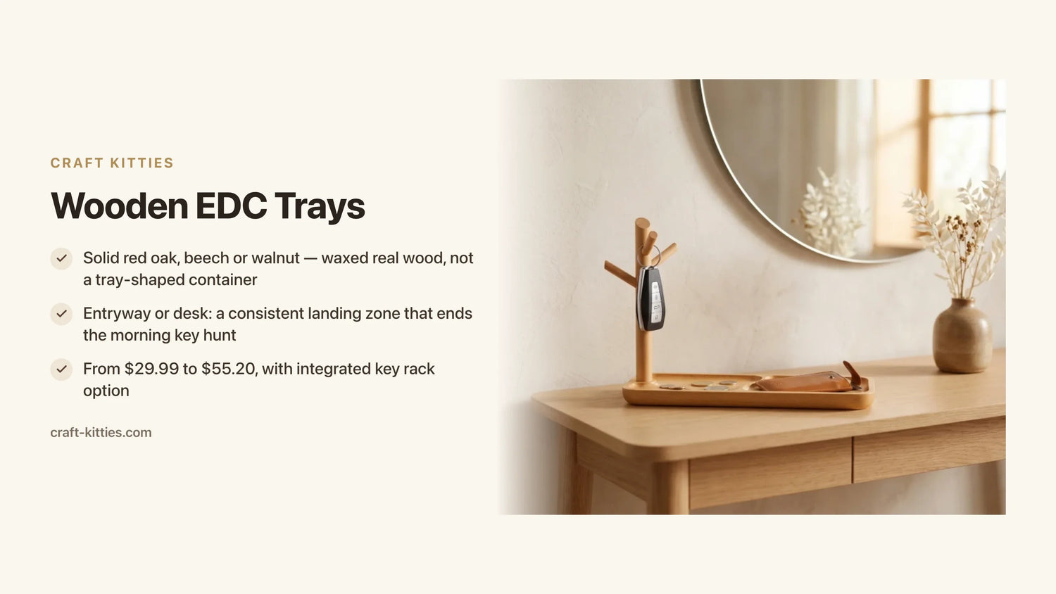 Wooden EDC Trays: Organize Your Everyday Carry in Style — Craft Kitties