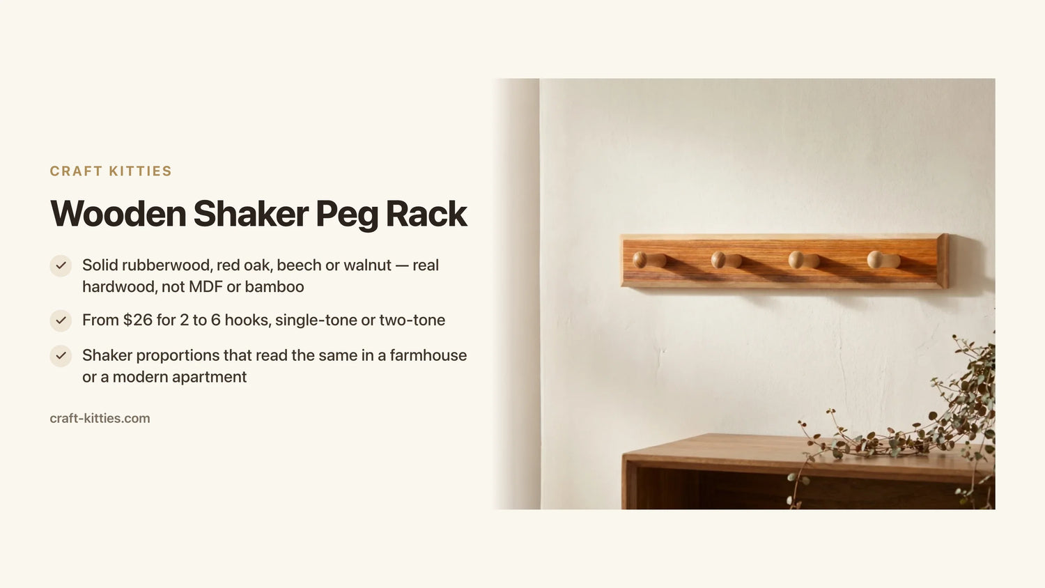 Wooden Shaker Peg Rack: The Timeless Style Worth Choosing Over Trendy Designs — Craft Kitties