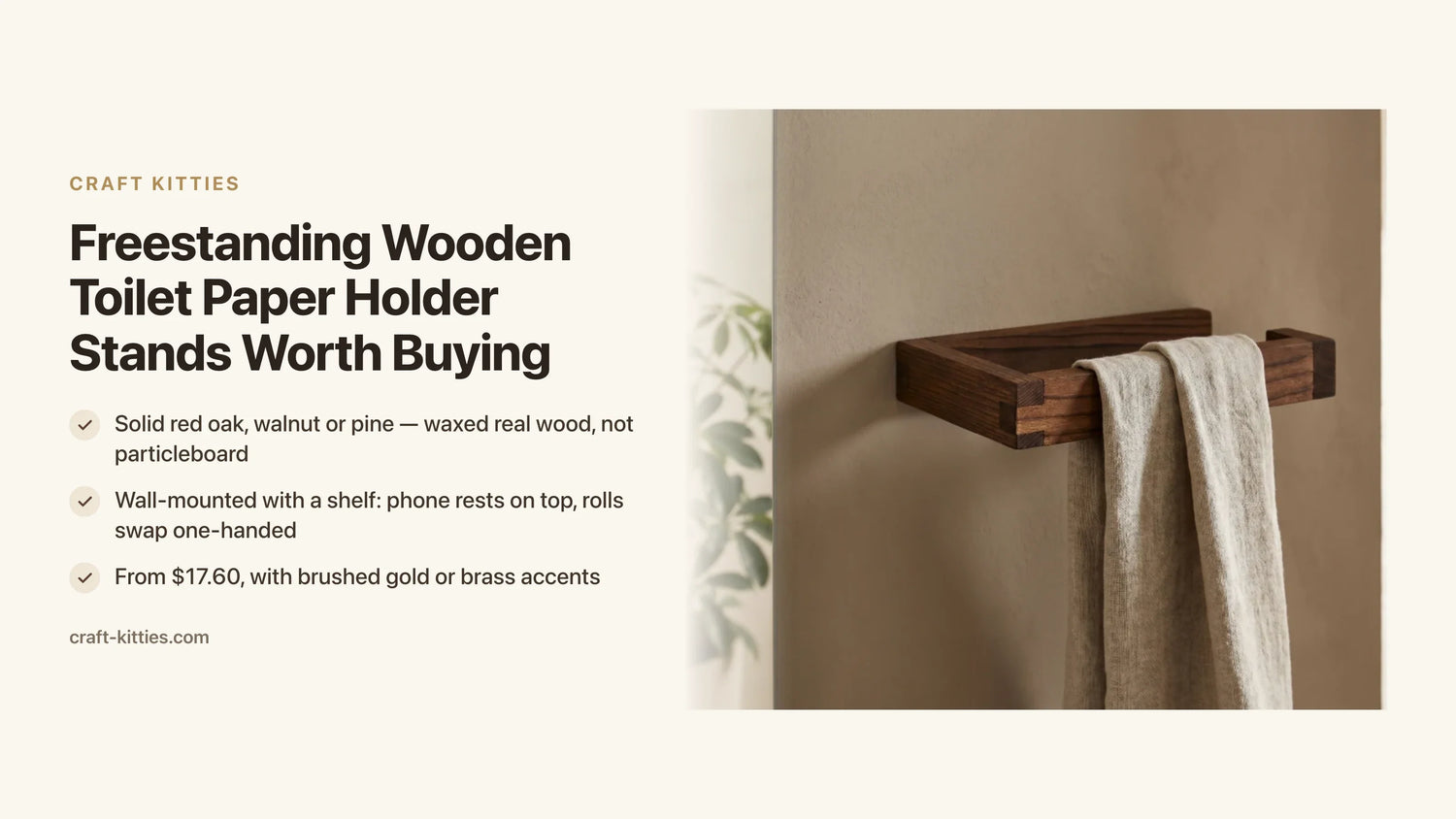 Freestanding Wooden Toilet Paper Holder Stands Worth Buying — Craft Kitties