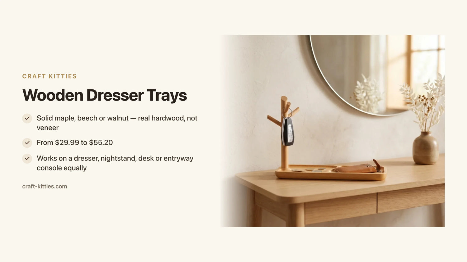 Wooden Dresser Trays: From Catchall to Curated Display Piece — Craft Kitties