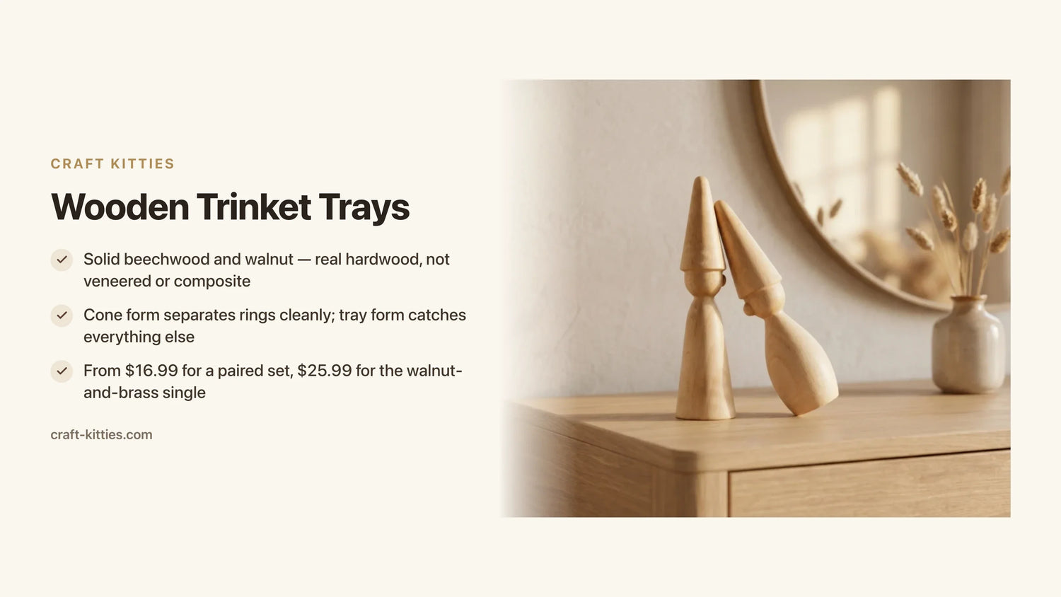 Wooden Trinket Trays: Small-Scale Storage That Earns Its Spot — Craft Kitties