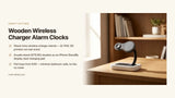 Wooden Wireless Charger Alarm Clocks: Wake Up to a Cleaner Bedside