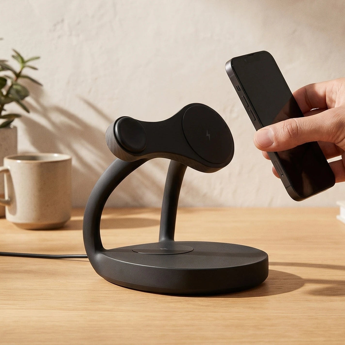 Echo Wood-Look Wireless Charger Stand