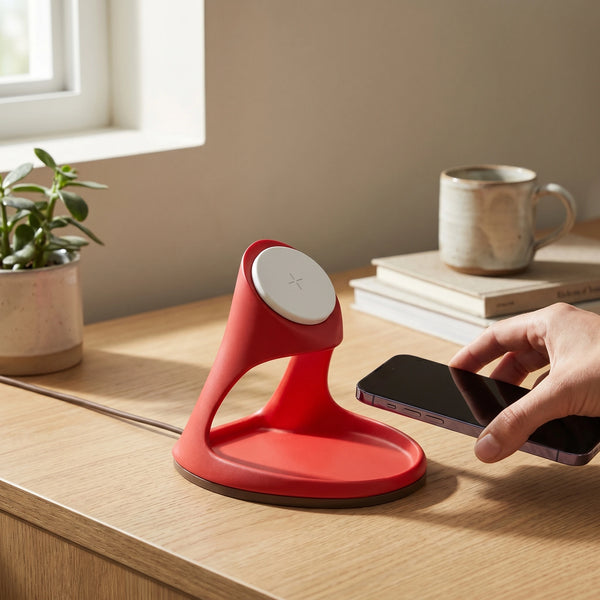 Red Vessel — Wood-Look Wireless Charger