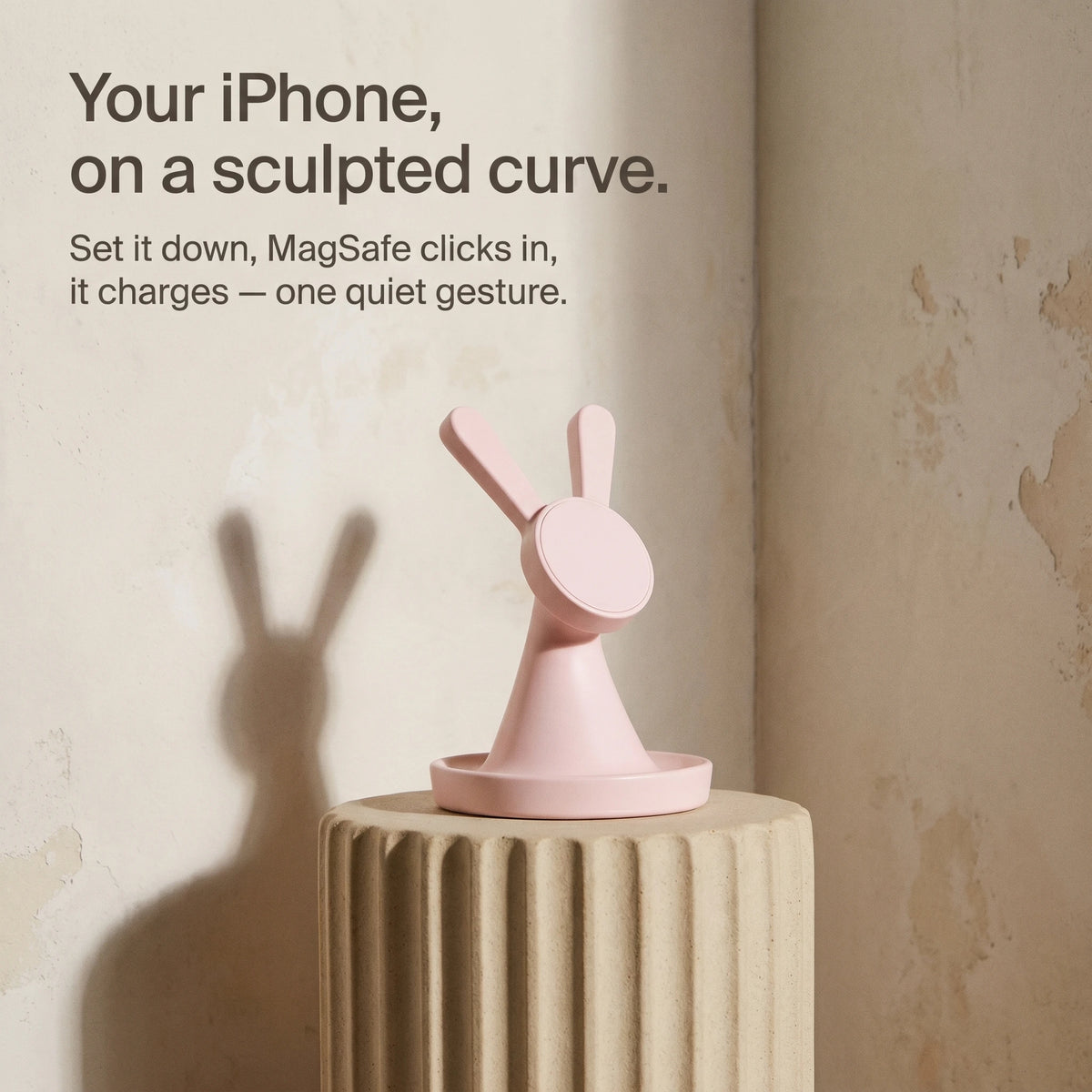 Rabbit Wood-Look Wireless Charger Stand