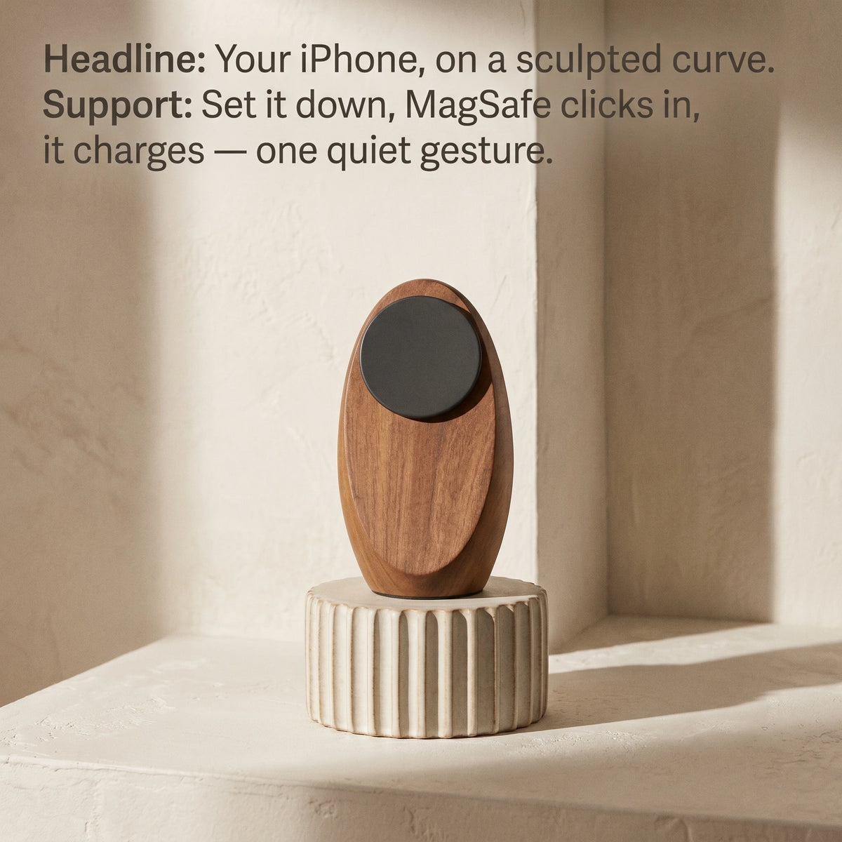 Egg Wireless Charger — Minimalist Desk Charger