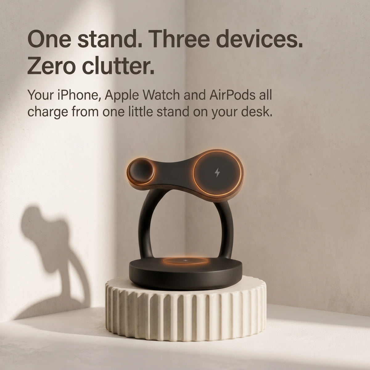 Echo Wood-Look Wireless Charger Stand