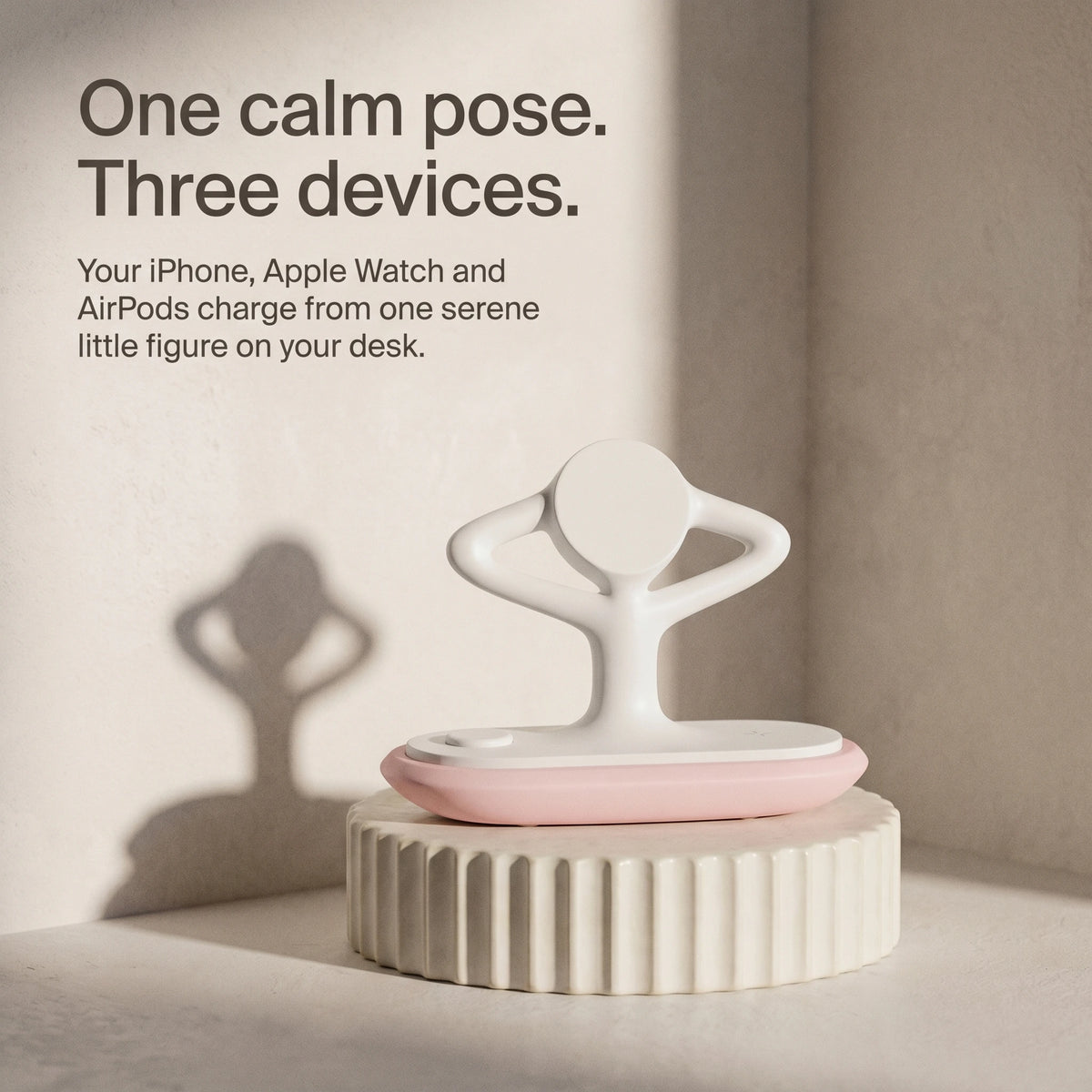 Zen Wood-Look Wireless Charger Stand