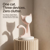 Kitten Wood-Look Wireless Charger Stand