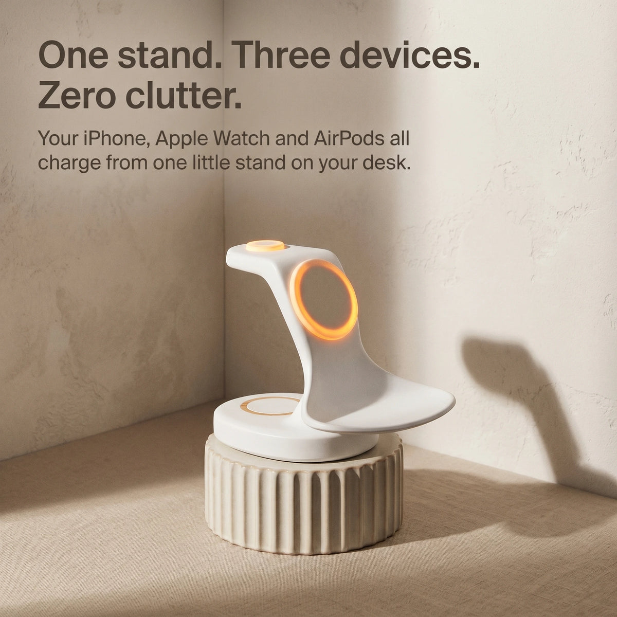 Pelican Wood-Look Wireless Charger Stand