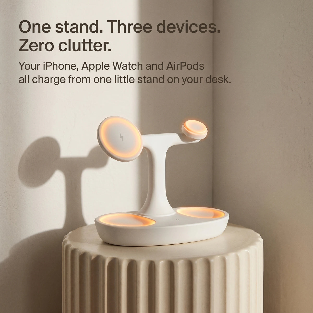 Perch Wood-Look Wireless Charger Stand