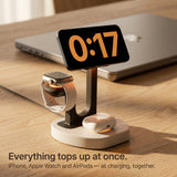 The Square — Wood-Look Wireless Charger Stand 30W
