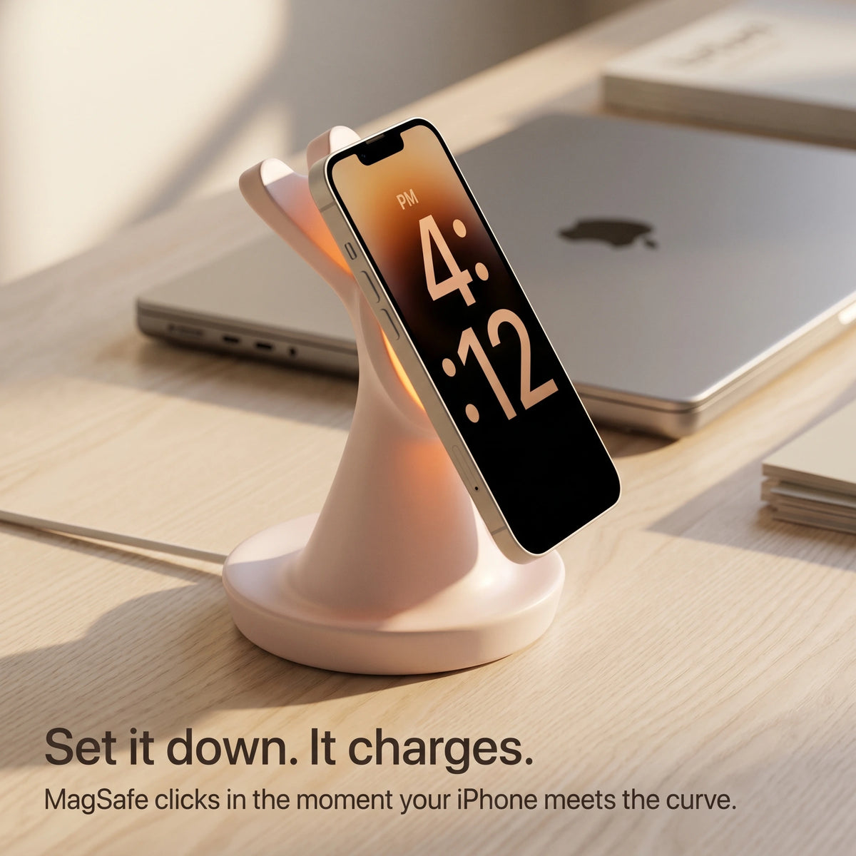 Rabbit Wood-Look Wireless Charger Stand