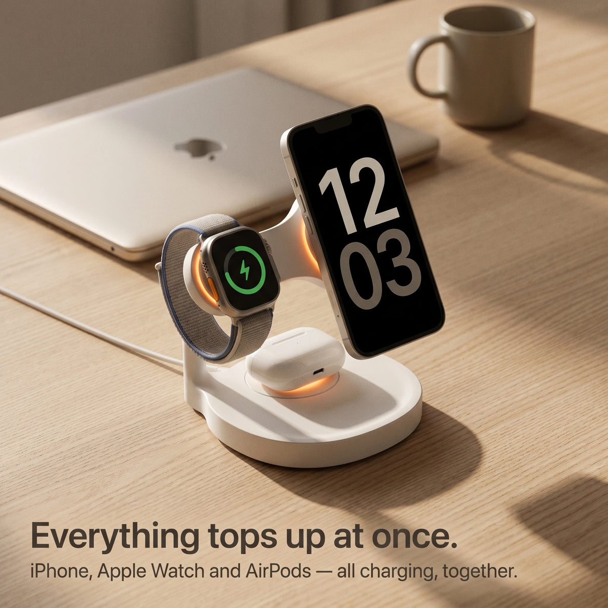Echo Wood-Look Wireless Charger Stand