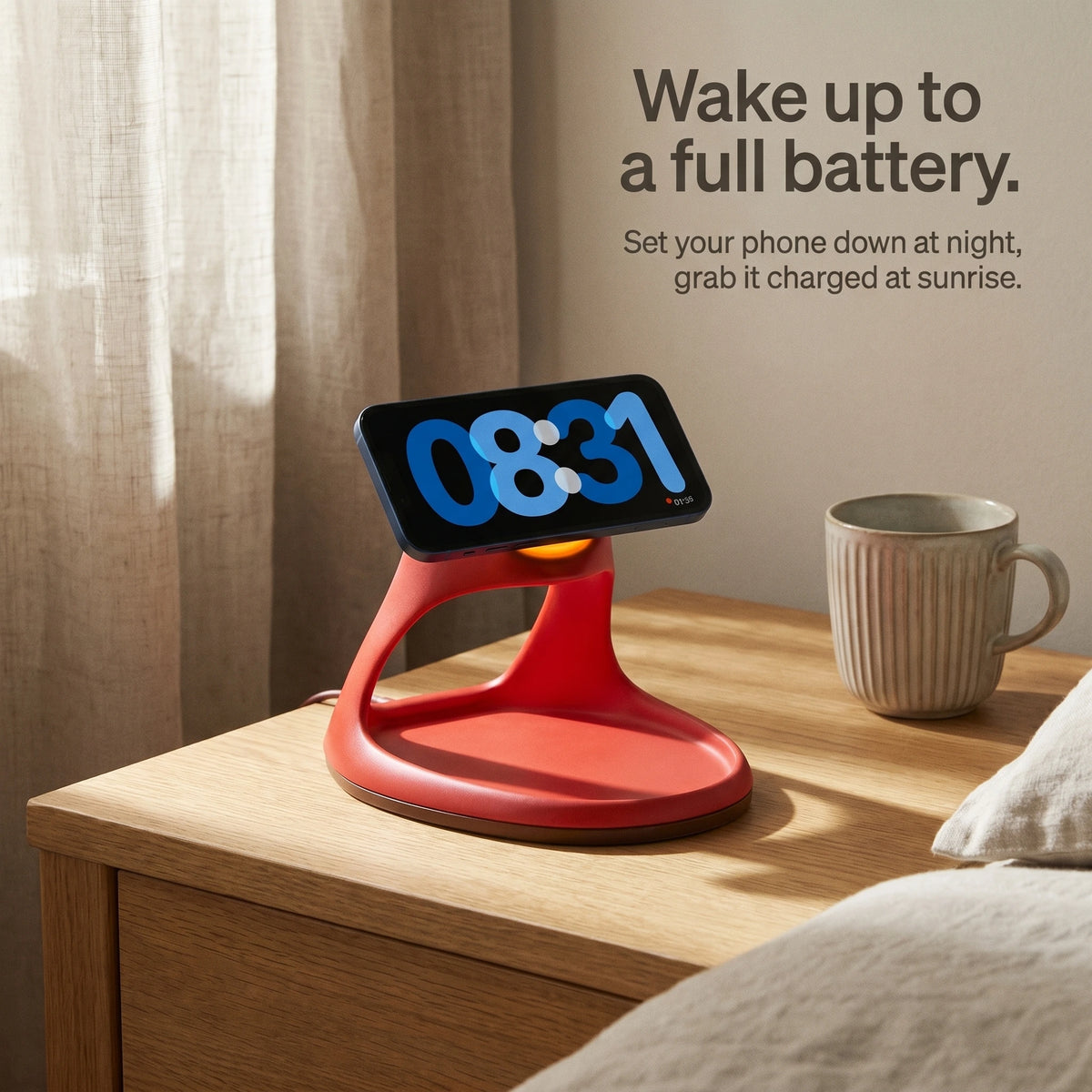 Red Vessel — Wood-Look Wireless Charger