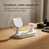 Echo Wood-Look Wireless Charger Tripod Stand