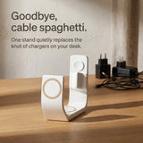 Line Wood-Look Wireless Charger Stand