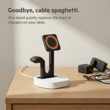 The Square — Wood-Look Wireless Charger Stand 30W