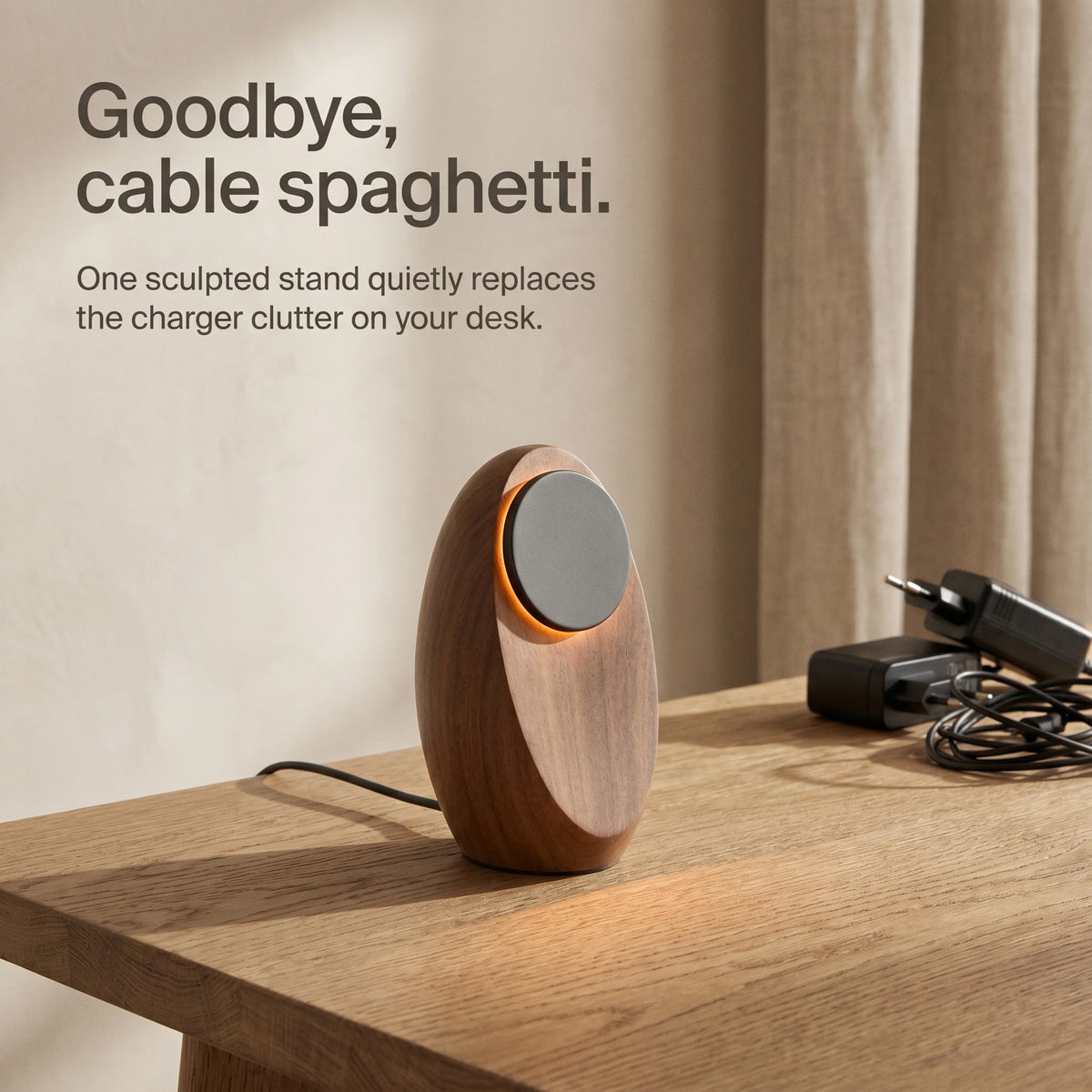Egg Wireless Charger — Minimalist Desk Charger