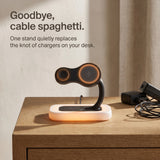 Arcade Wood-Look Wireless Charger Stand