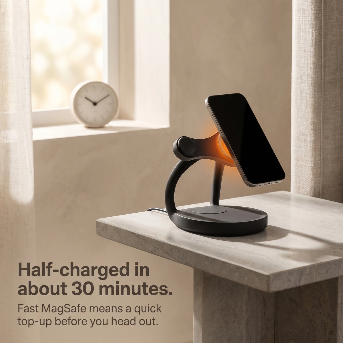 Echo Wood-Look Wireless Charger Stand