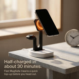 The Square — Wood-Look Wireless Charger Stand 30W