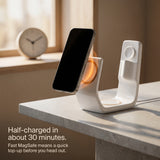 Line Wood-Look Wireless Charger Stand