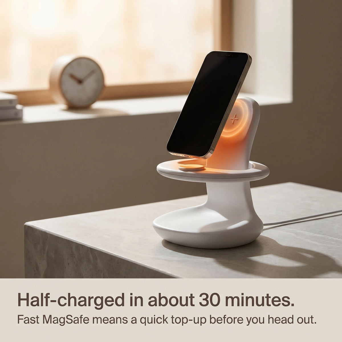 Embrace — Wood-Look Wireless Charger Stand