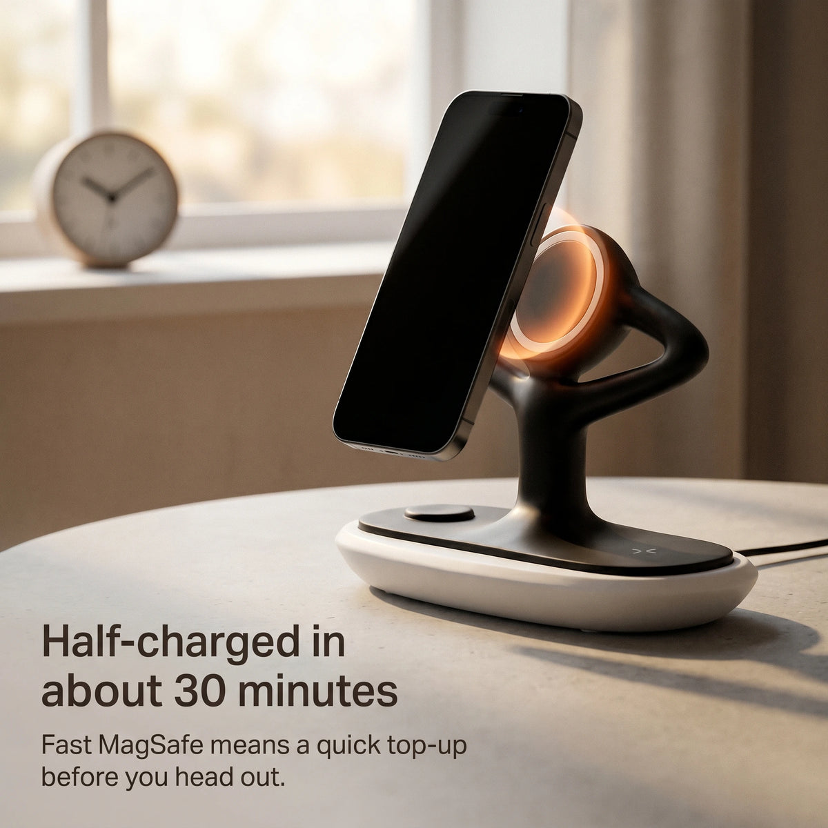 Zen Wood-Look Wireless Charger Stand