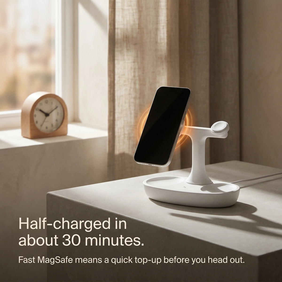 Perch Wood-Look Wireless Charger Stand