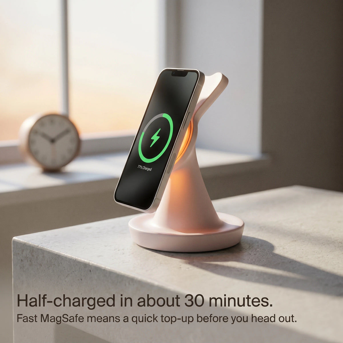 Rabbit Wood-Look Wireless Charger Stand