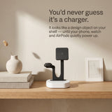 The Square — Wood-Look Wireless Charger Stand 30W