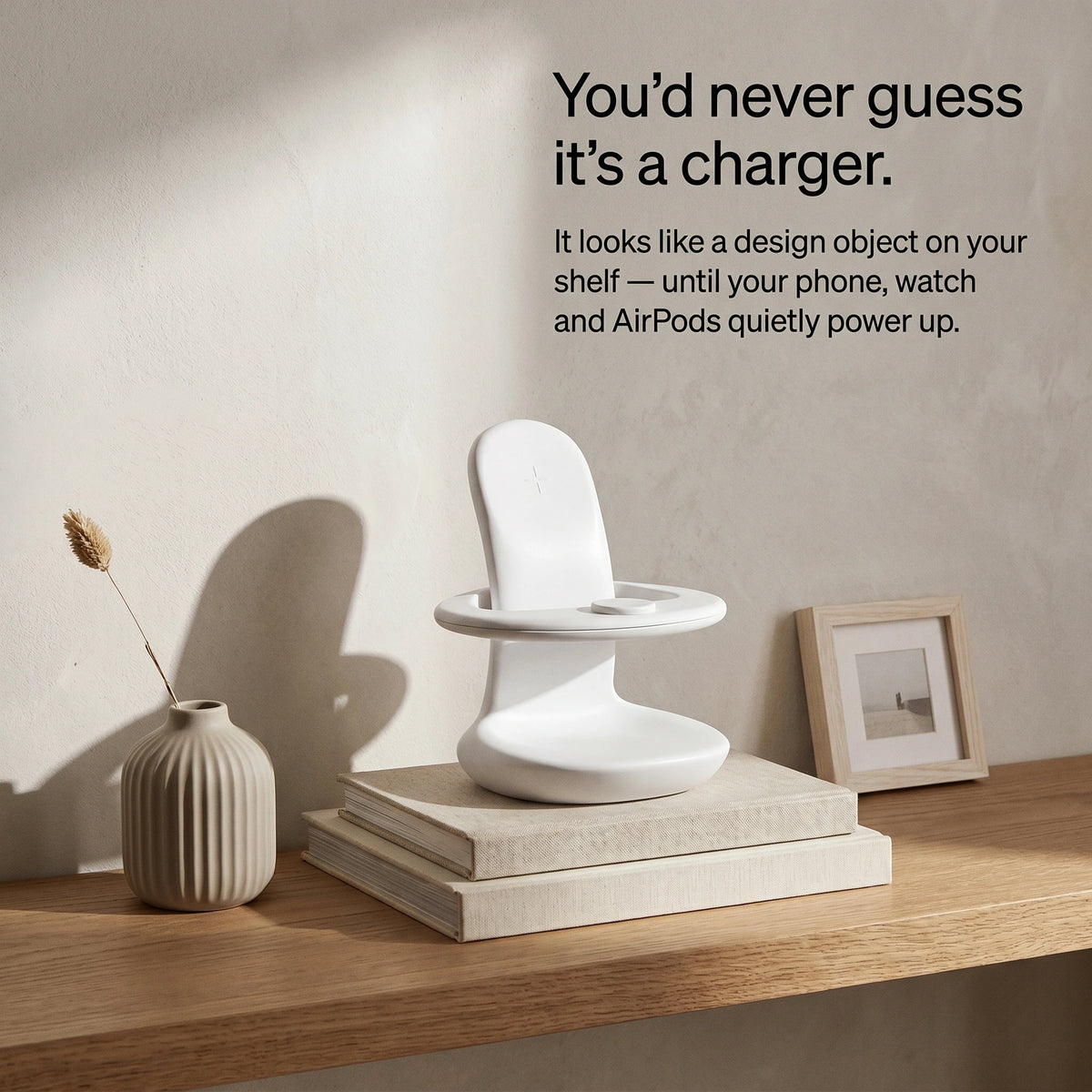 Embrace — Wood-Look Wireless Charger Stand