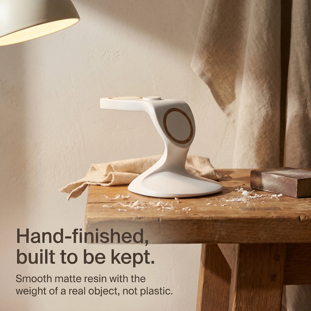 Spade Wood-Look Wireless Charger Stand