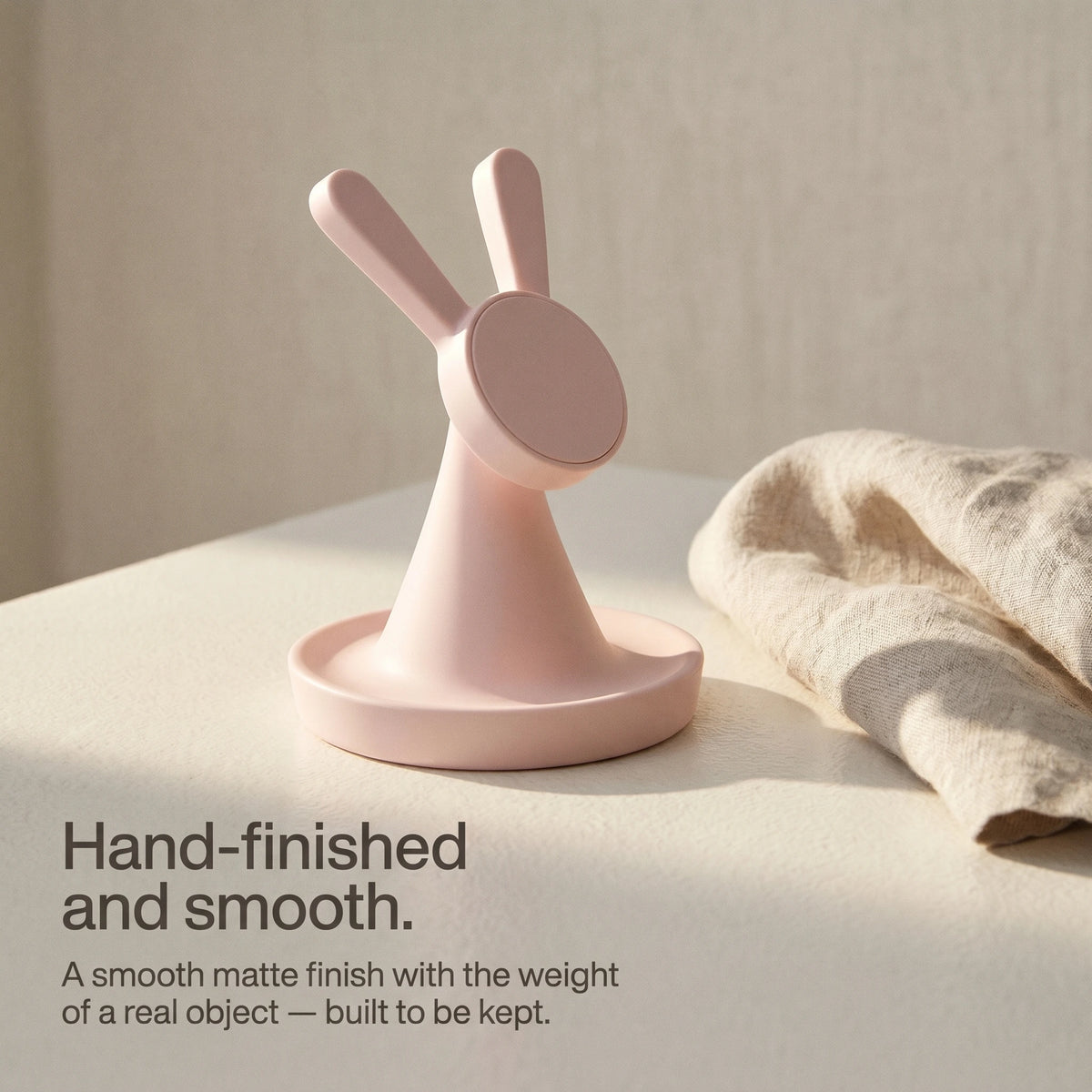 Rabbit Wood-Look Wireless Charger Stand
