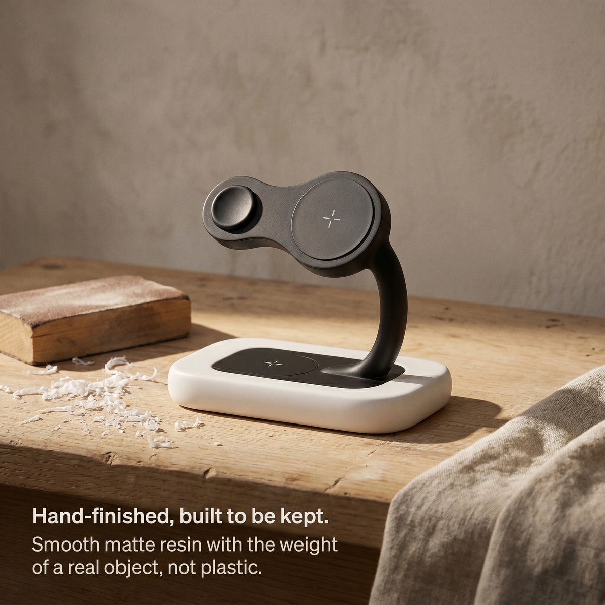 Arcade Wood-Look Wireless Charger Stand