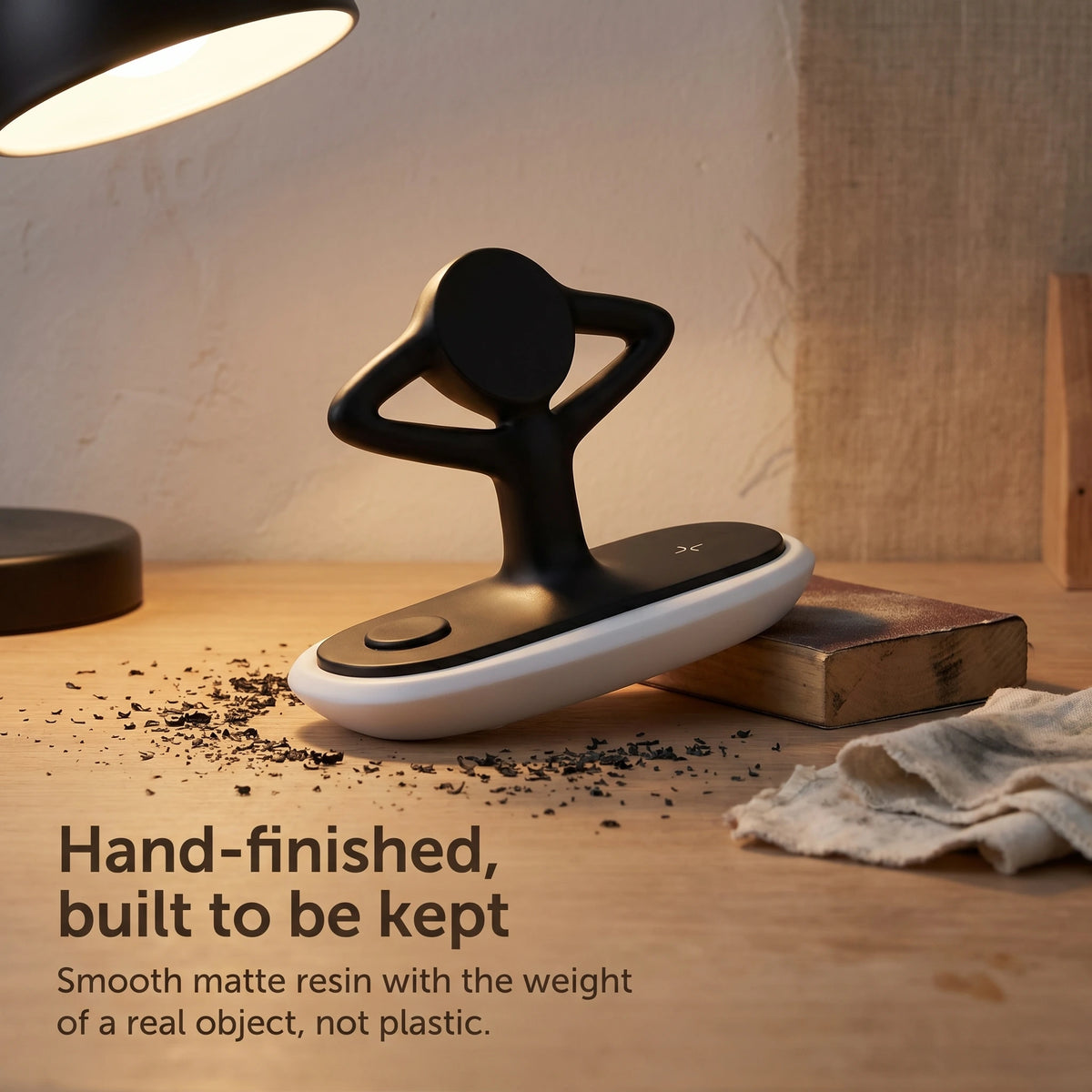 Zen Wood-Look Wireless Charger Stand
