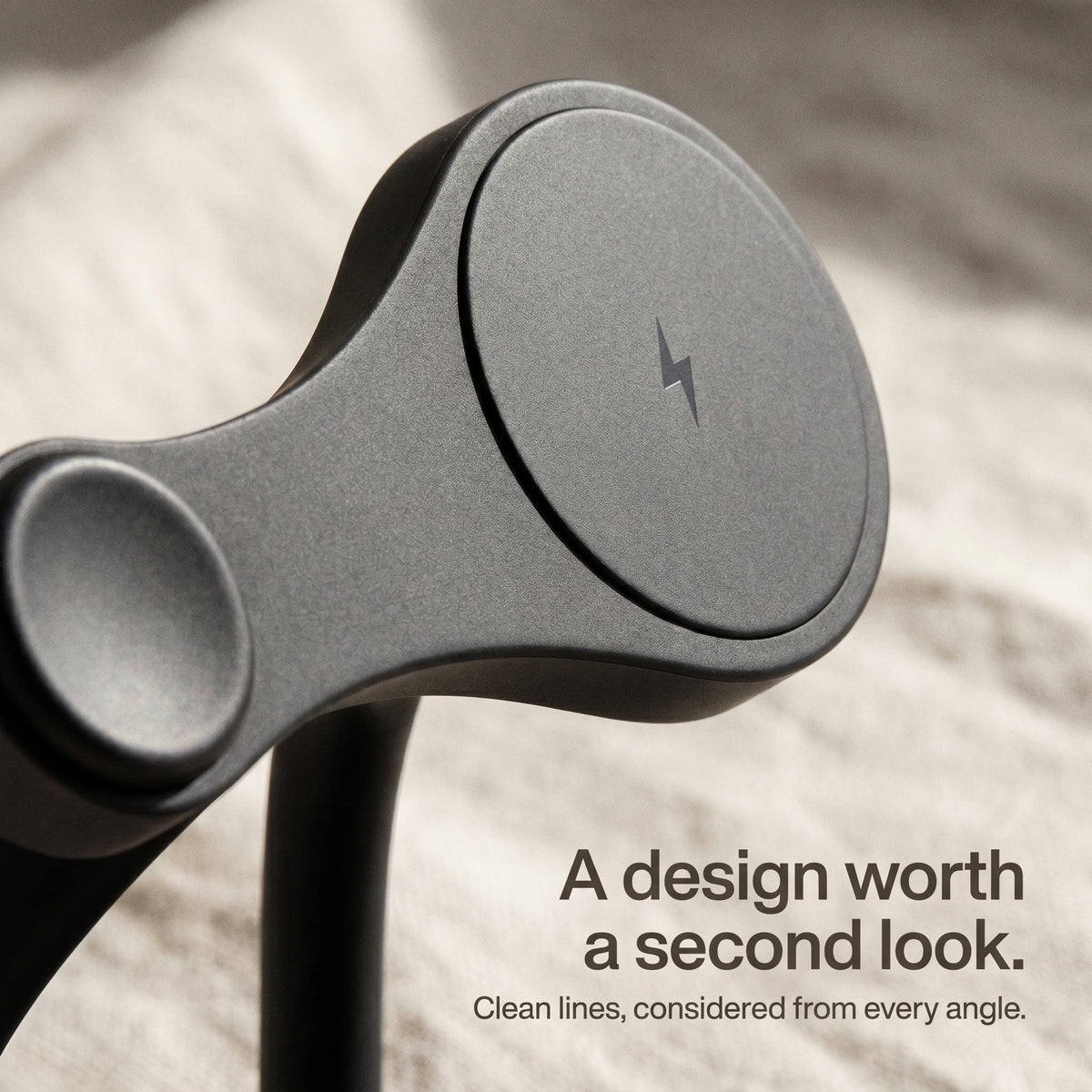 Satellite Wood-Look Wireless Charger Stand